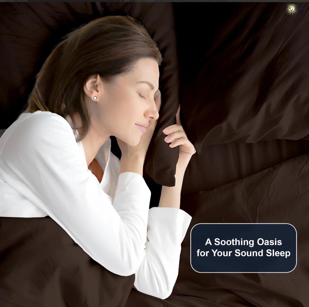 Premium 100% Cotton 4-Piece Bed Sheet Set | 400 TC | Flat Sheet, Elastic Fitted Sheet & 2 Pillow Covers | 10-Inch Deep Pocket (Chocolate)