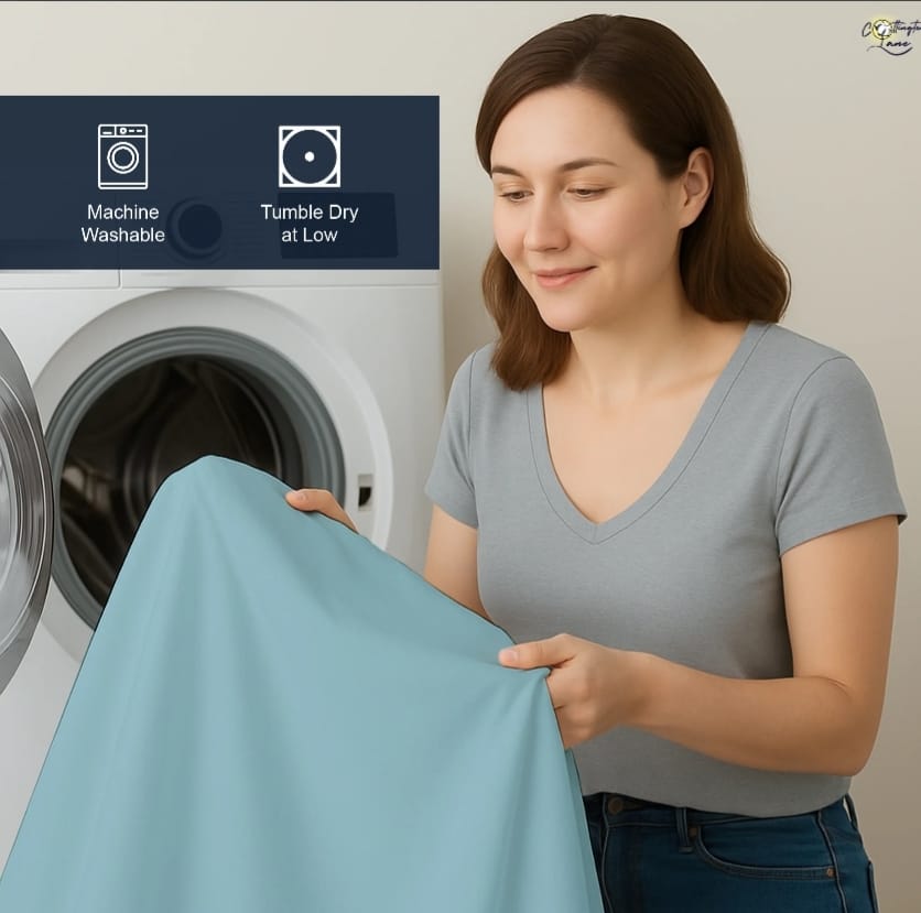 Premium 100% Cotton 4-Piece Bed Sheet Set | 400 TC | Flat Sheet, Elastic Fitted Sheet & 2 Pillow Covers | 10-Inch Deep Pocket (Light Blue)